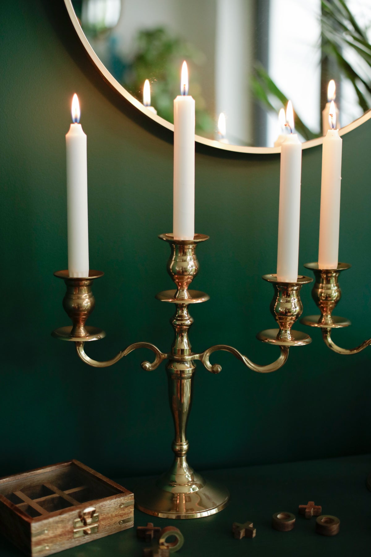 Brass Candelabra 3-Armed Candlestick Holders PreLoved