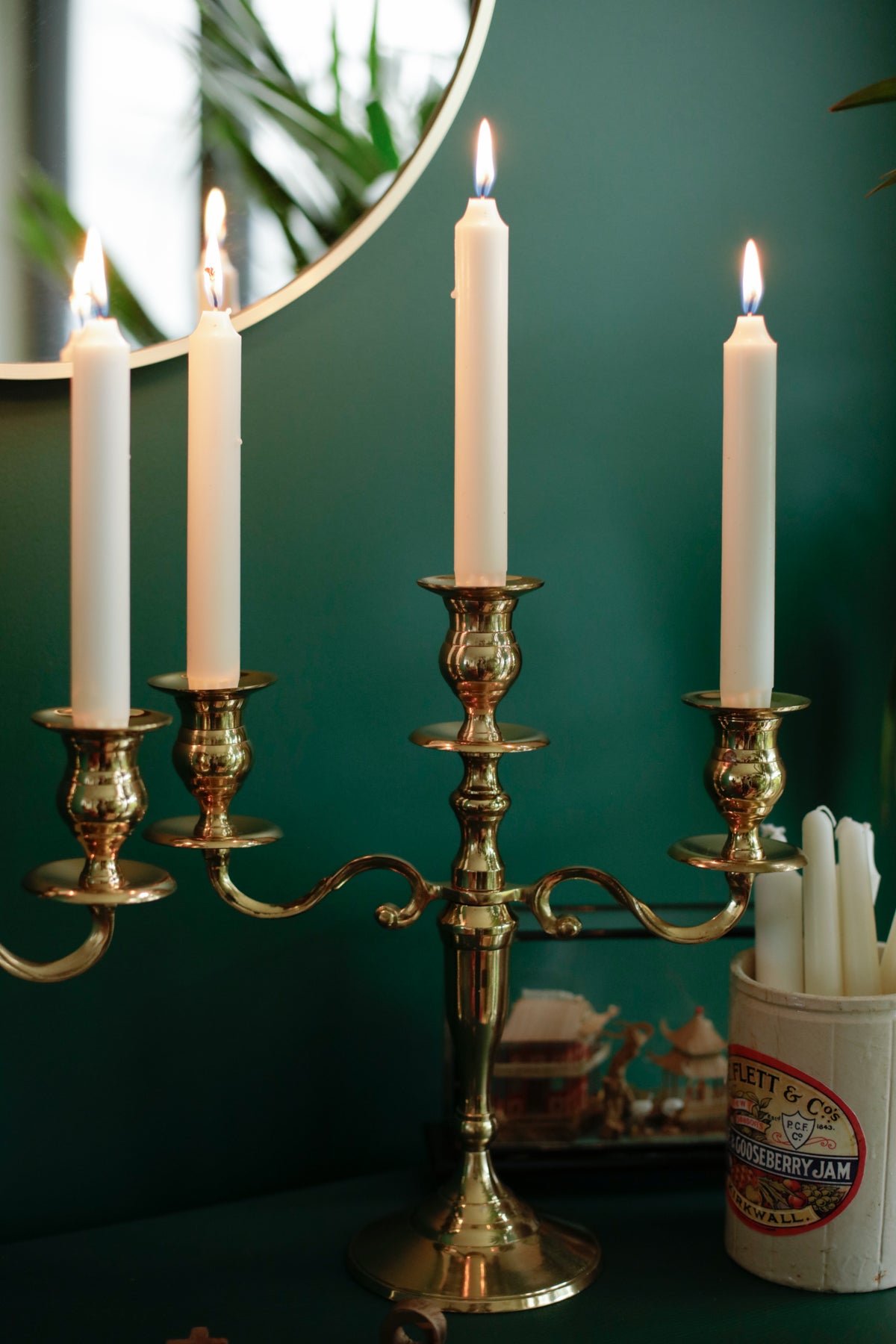 Brass Candelabra 3-Armed Candlestick Holders PreLoved