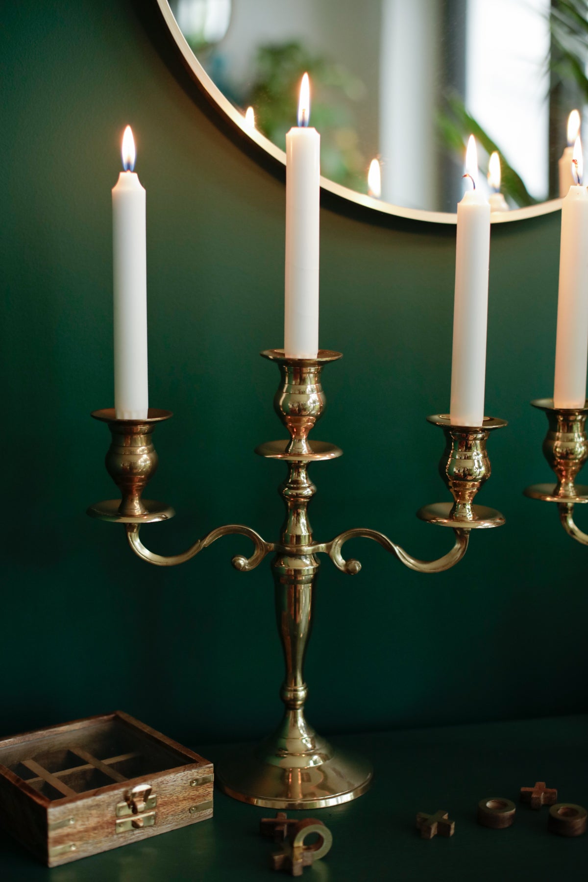 Brass Candelabra 3-Armed Candlestick Holders PreLoved