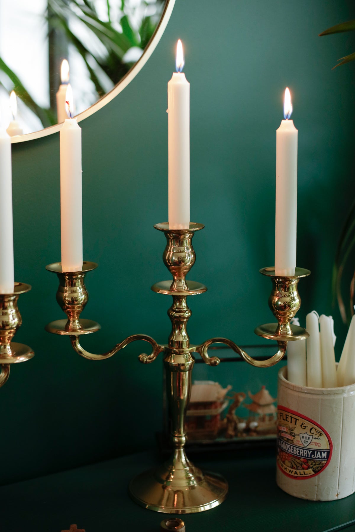 Brass Candelabra 3-Armed Candlestick Holders PreLoved