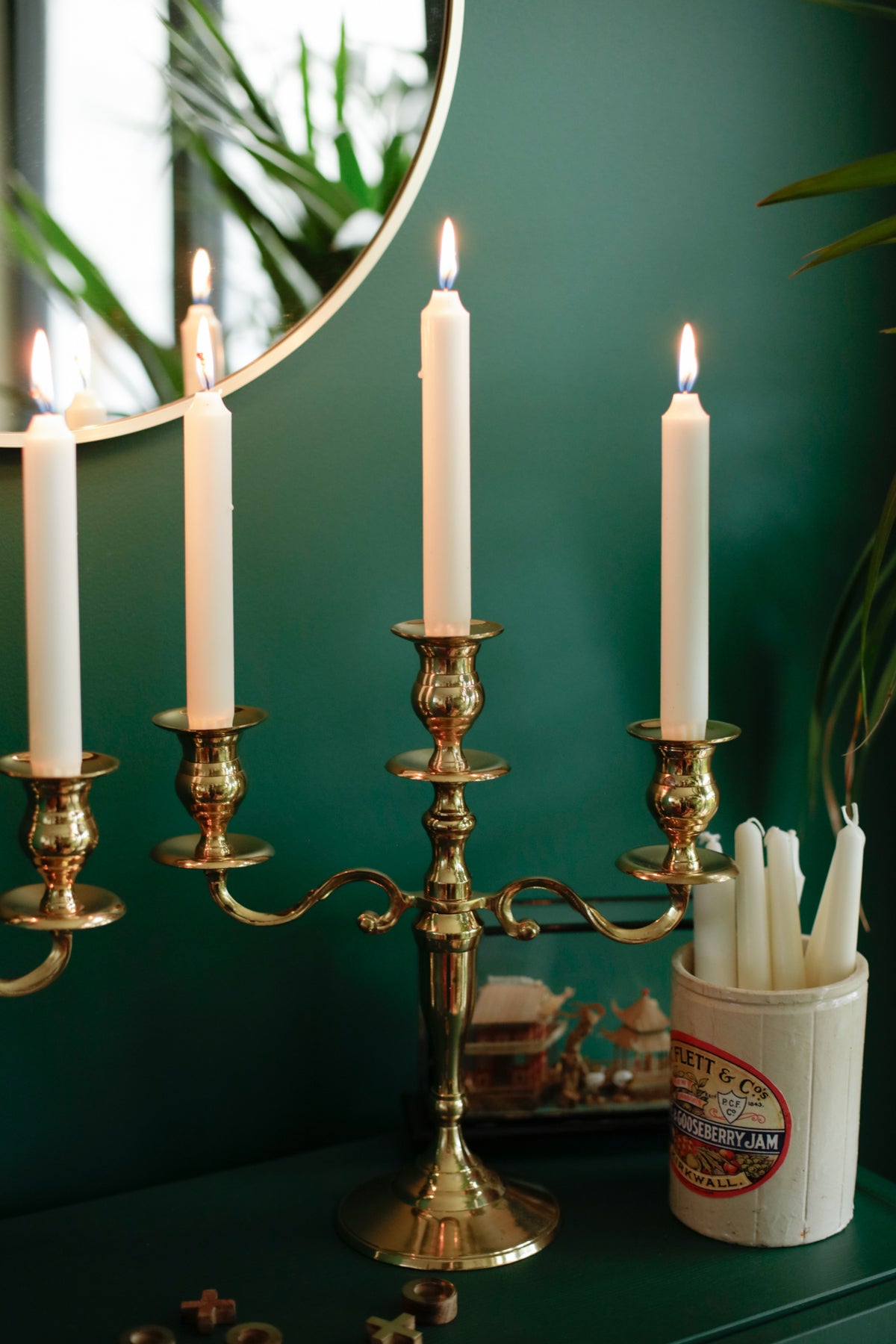 Brass Candelabra 3-Armed Candlestick Holders PreLoved