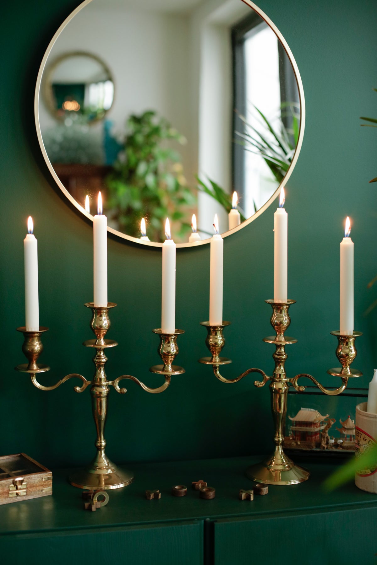 Brass Candelabra 3-Armed Candlestick Holders PreLoved