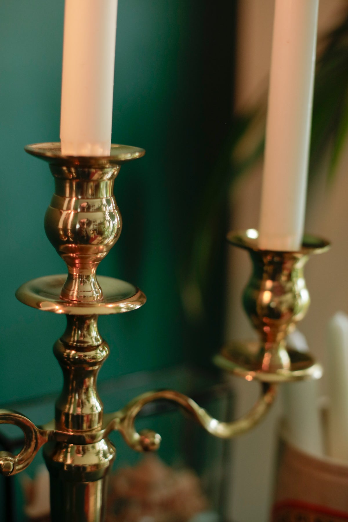 Brass Candelabra 3-Armed Candlestick Holders PreLoved