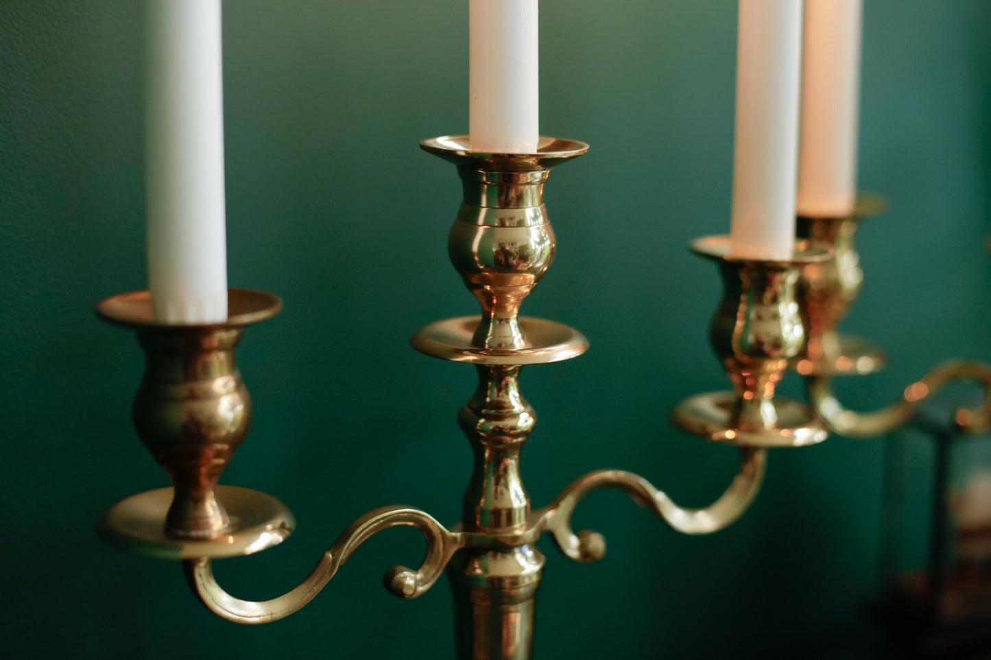 Brass Candelabra 3-Armed Candlestick Holders PreLoved