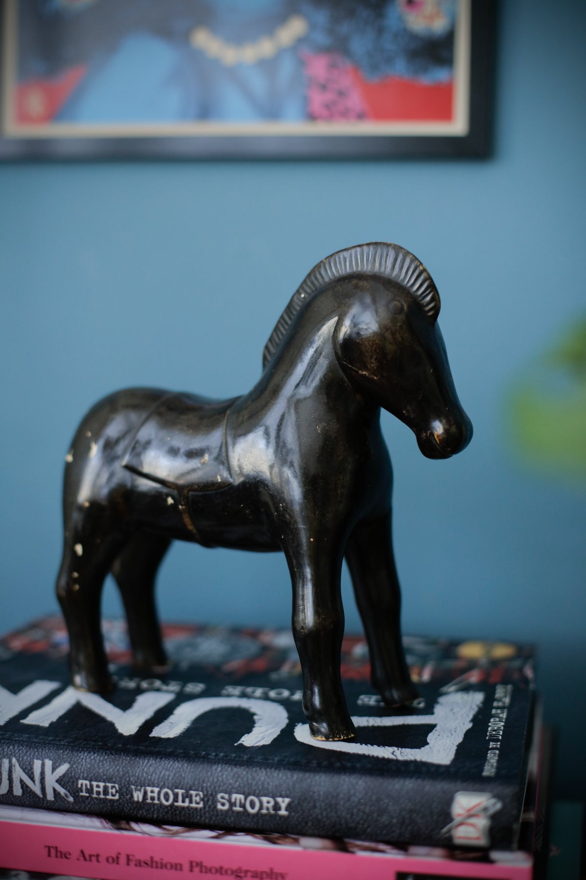 Vintage Mid Century Ceramic Trojan Horse Sculpture Studio Pottery Figurine