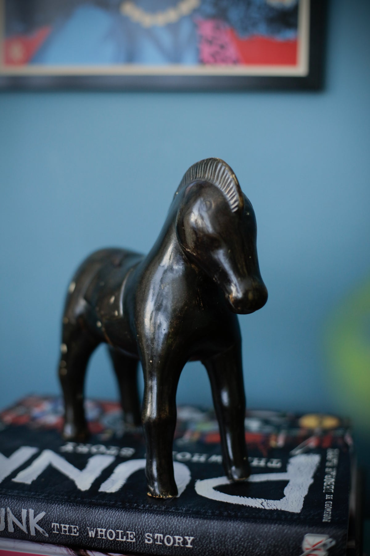 Vintage Mid Century Ceramic Trojan Horse Sculpture Studio Pottery Figurine
