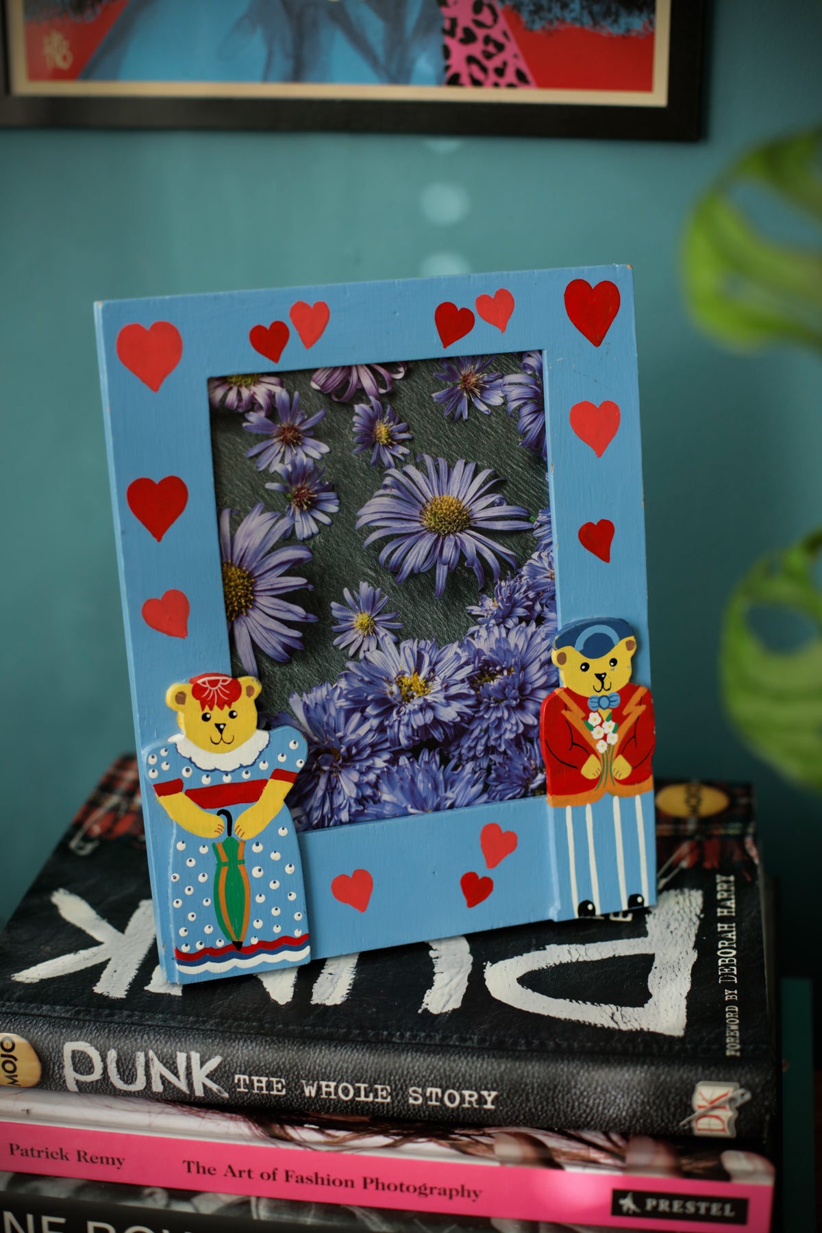 Vintage Picture Frame Bears & Hearts Hand Made in Sri Lanka