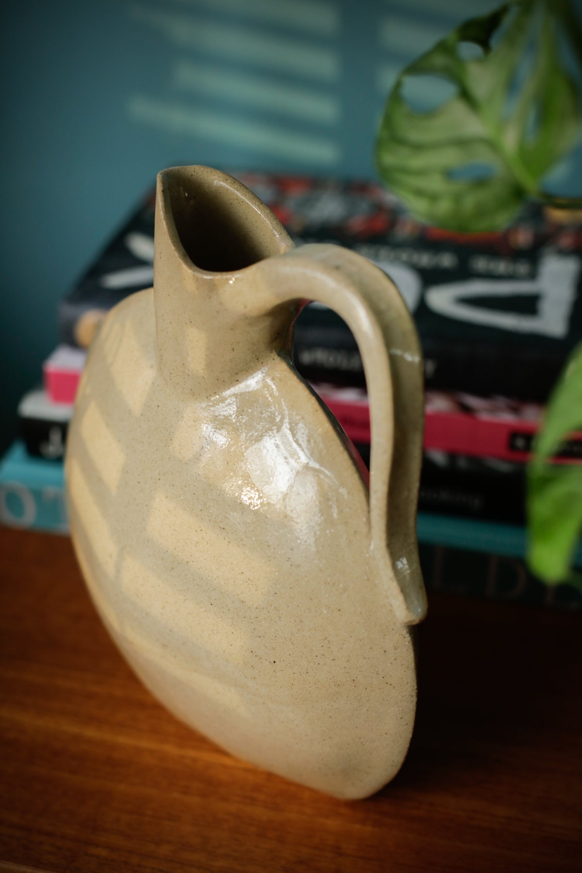 Vintage Pottery Handmade Water Wine Jug Stoneware