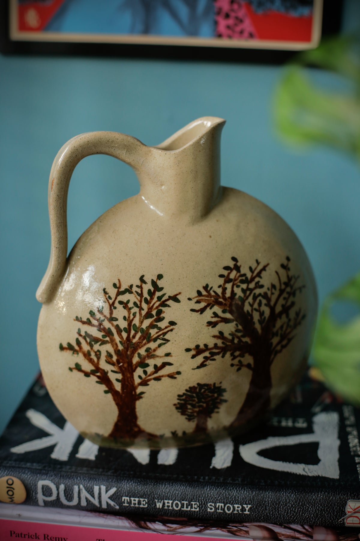 Vintage Pottery Handmade Water Wine Jug Stoneware