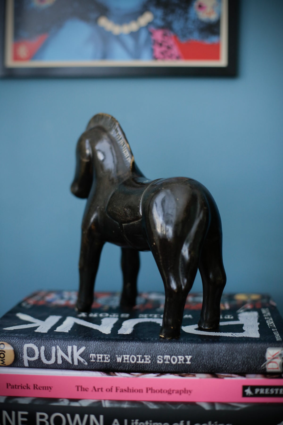 Vintage Mid Century Ceramic Trojan Horse Sculpture Studio Pottery Figurine