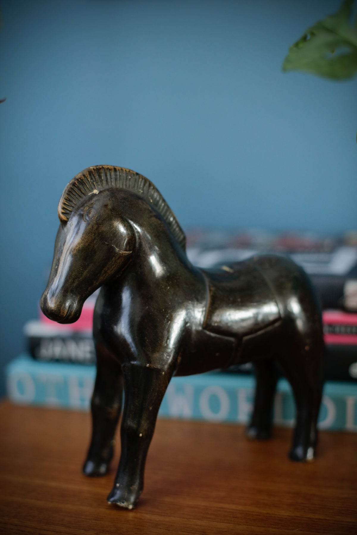 Vintage Mid Century Ceramic Trojan Horse Sculpture Studio Pottery Figurine