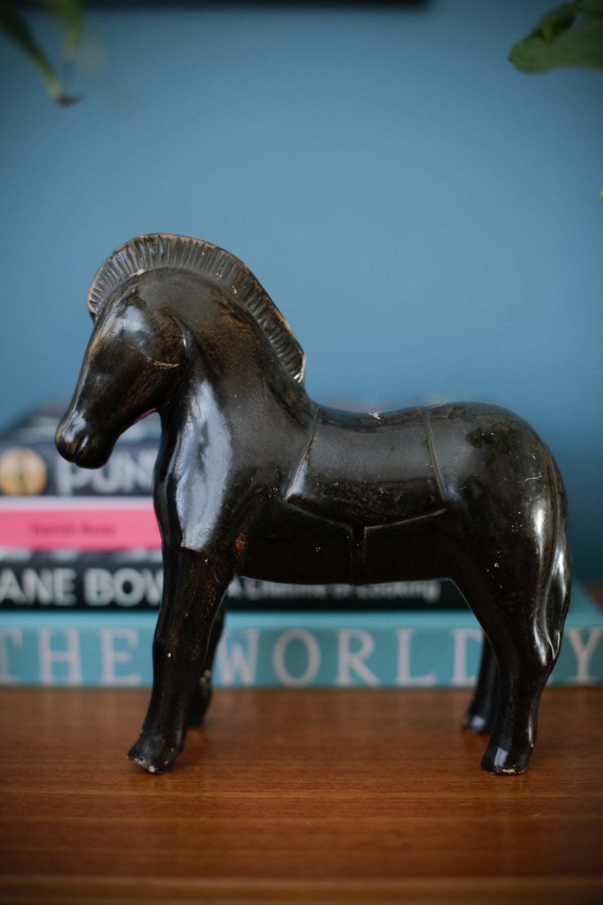 Vintage Mid Century Ceramic Trojan Horse Sculpture Studio Pottery Figurine