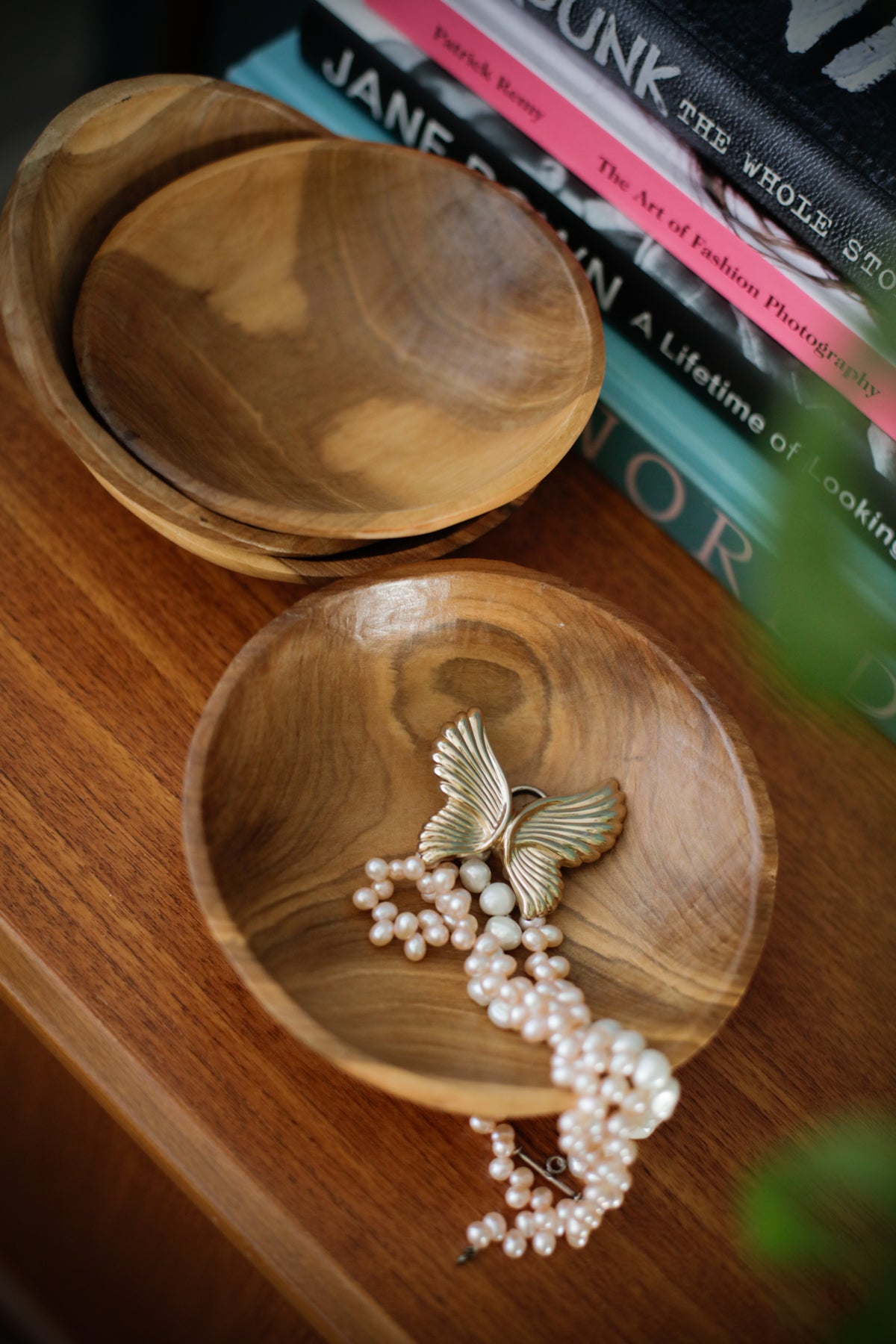 Vintage Kenyan Olive Wood Bowls Set of 4 Wabi Sabi