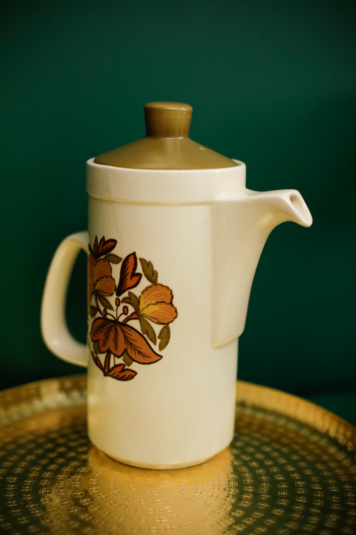 Palissy Kismet Tea Coffee Pot Vintage 70s Flower design