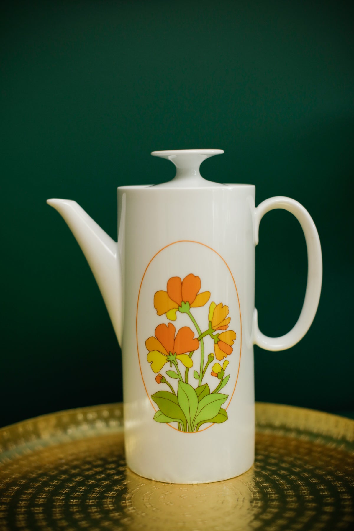 Thomas Germany Coffee Tea Pot Vintage 70a Flower Design