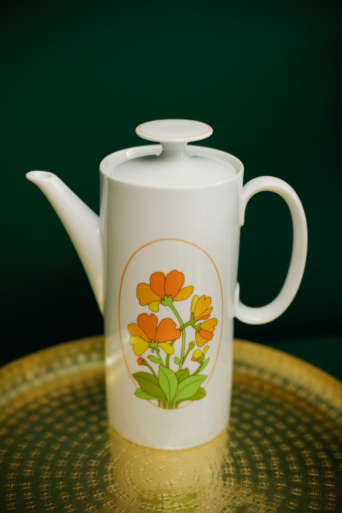 Thomas Germany Coffee Tea Pot Vintage 70a Flower Design