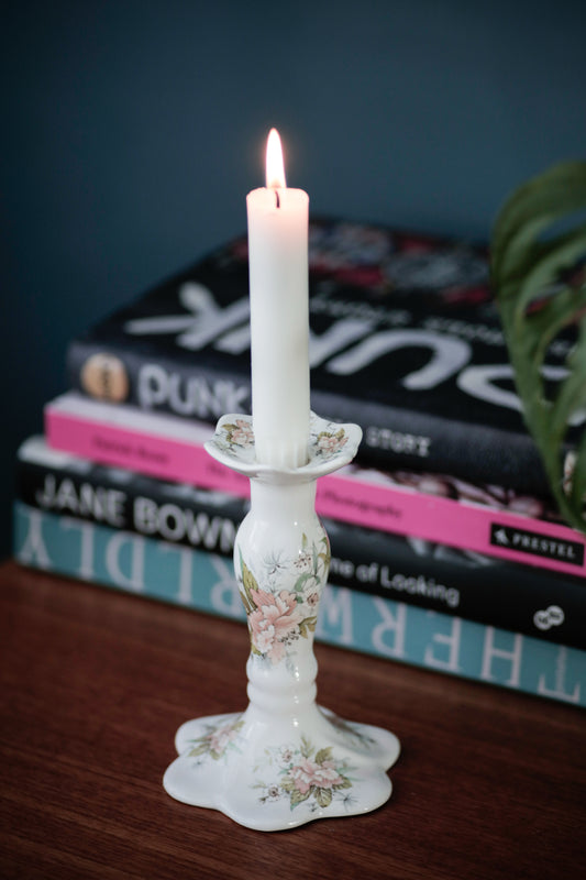 Vintage Candlestick Holder Cottage Core Southfields Fine Bone China